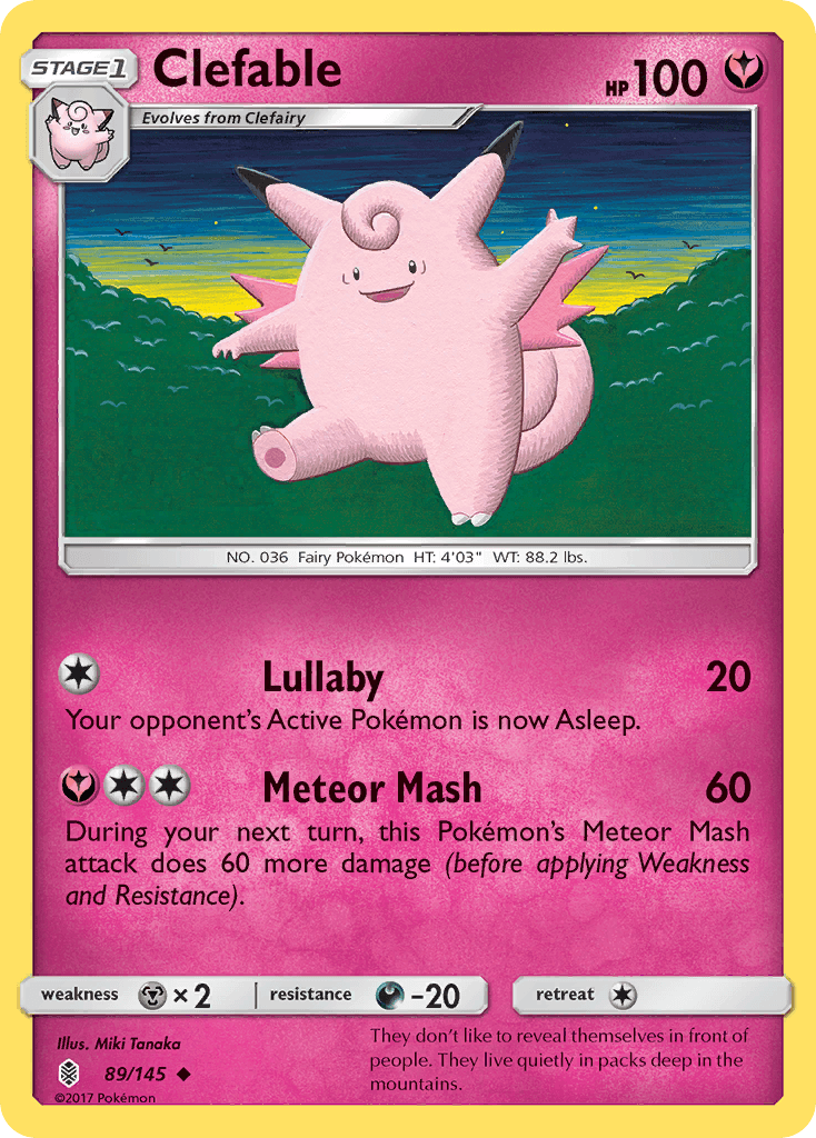 Clefable Pokémon card