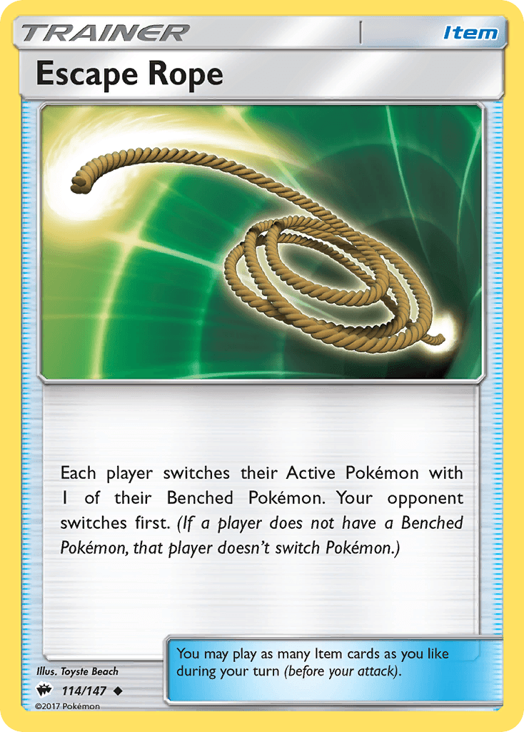 Escape Rope Pokémon card