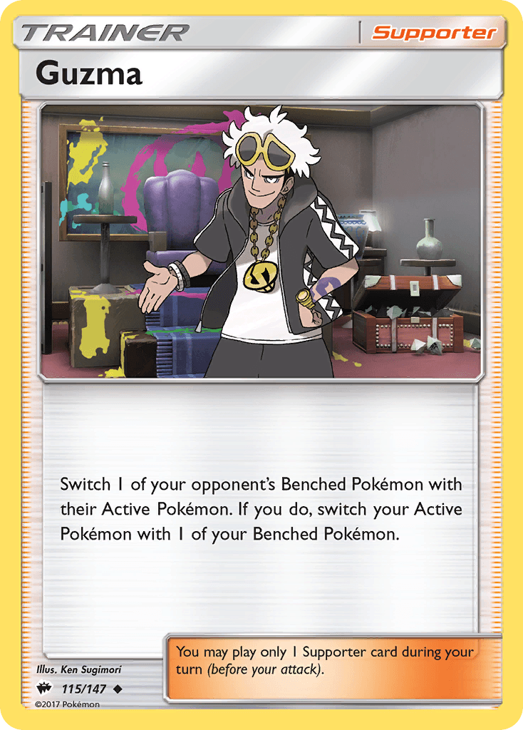 Guzma Pokémon card
