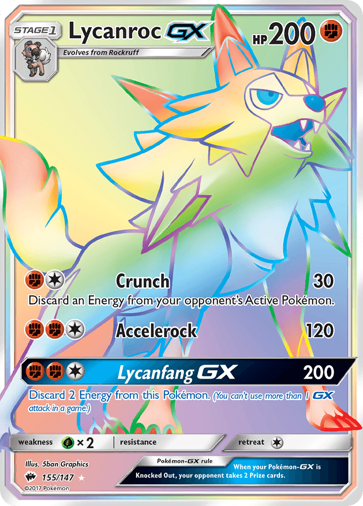 Lycanroc-GX Pokémon card