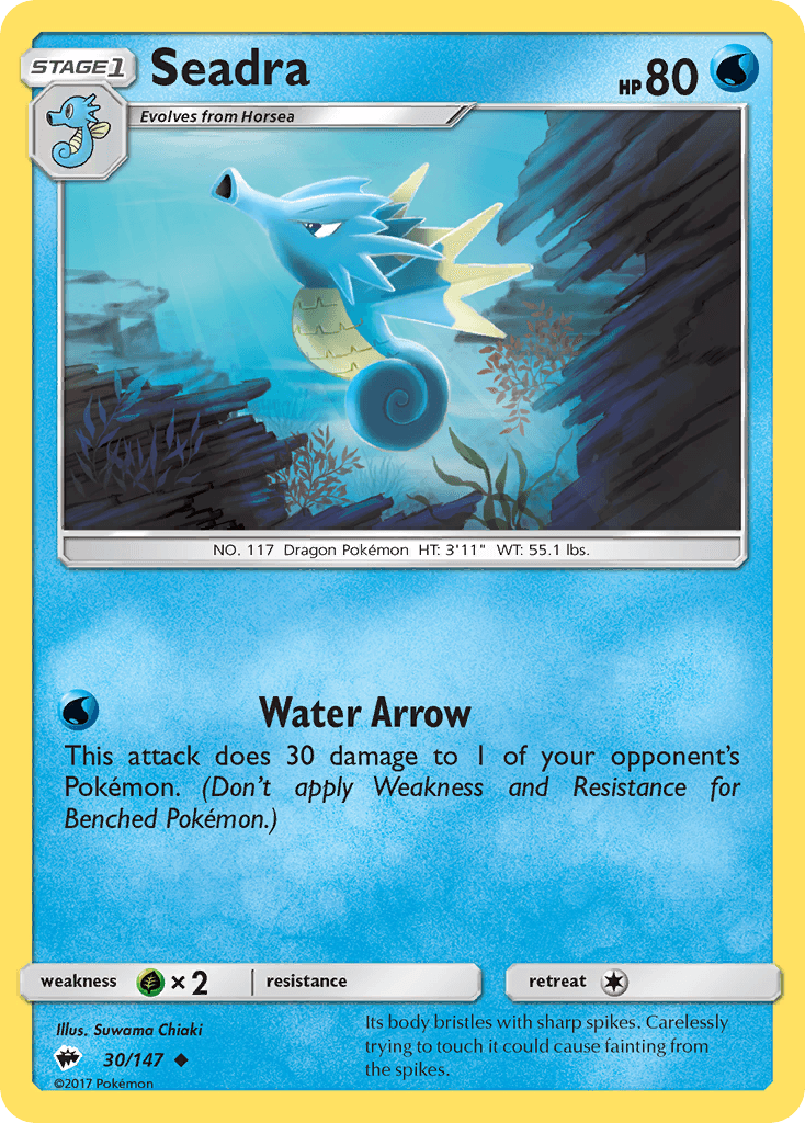Seadra Pokémon card