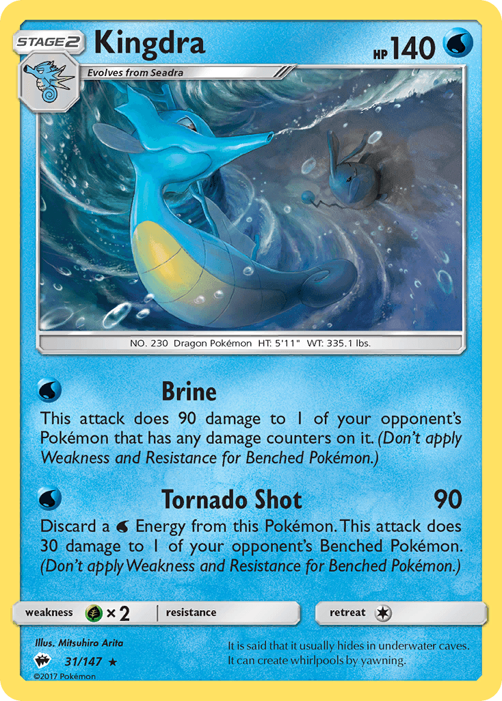 Kingdra Pokémon card