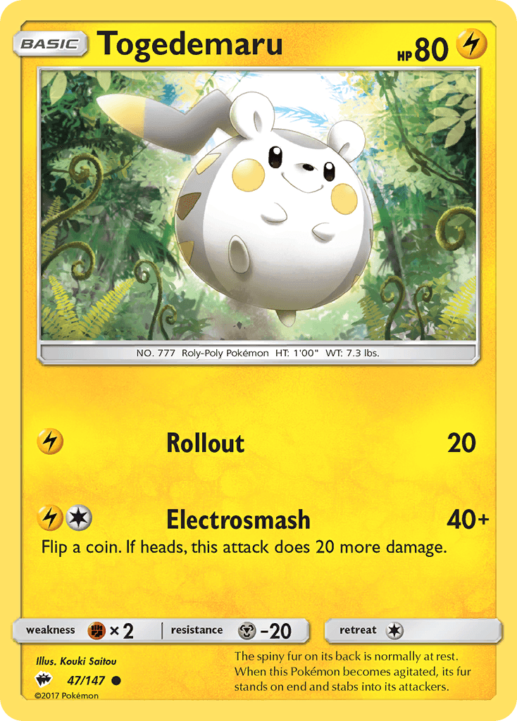 Togedemaru Pokémon card