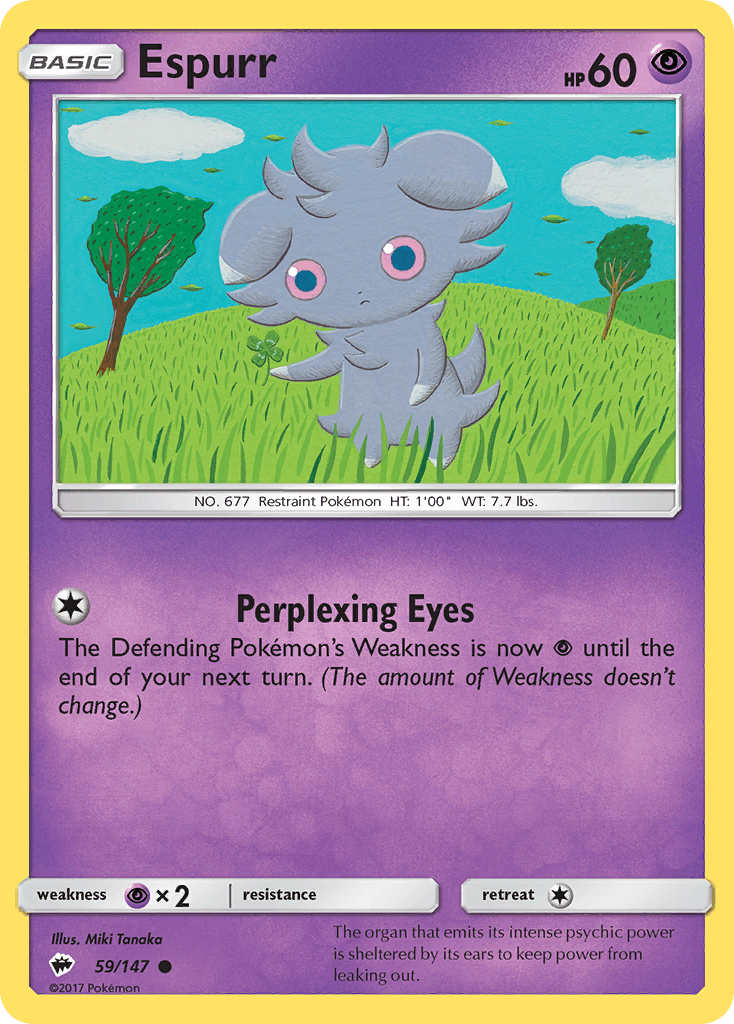 Espurr Pokémon card