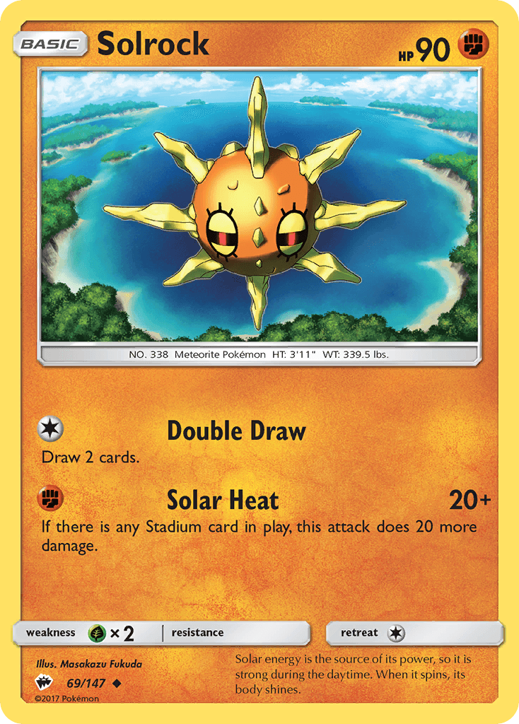 Solrock Pokémon card
