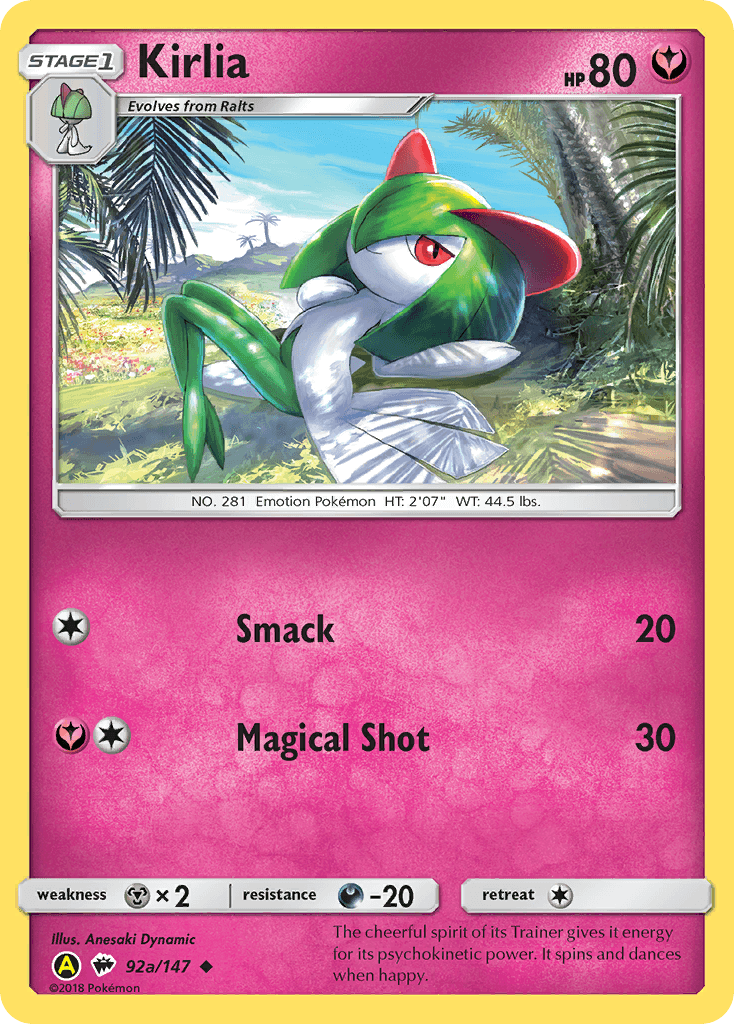 Kirlia Pokémon card