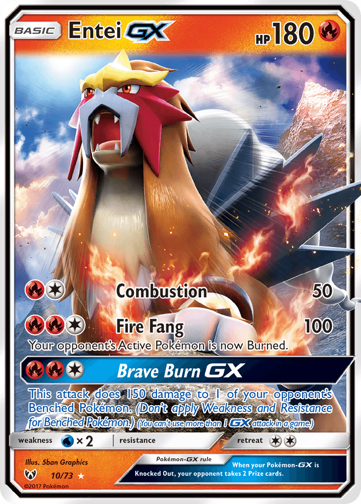 Entei-GX Pokémon card