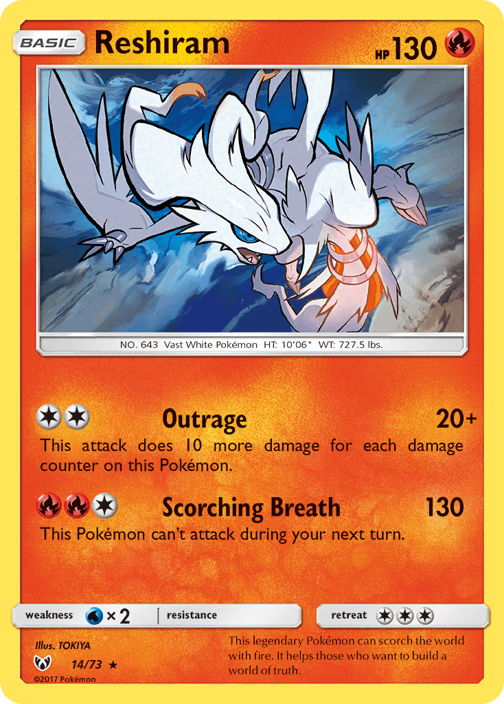 Reshiram Pokémon card