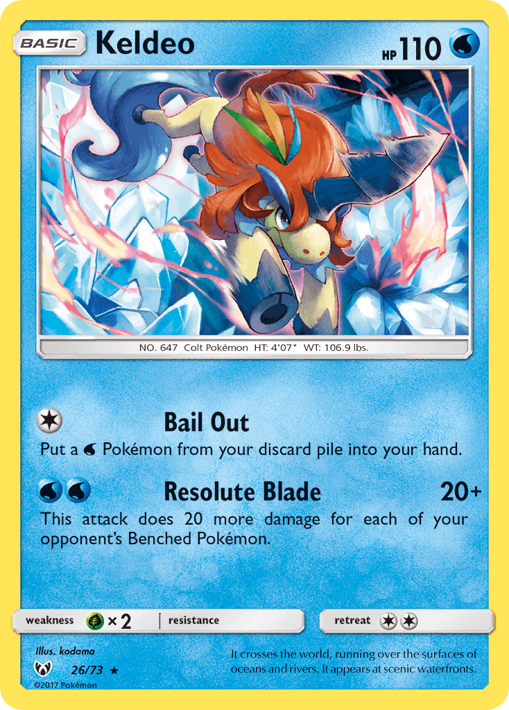 Keldeo Pokémon card