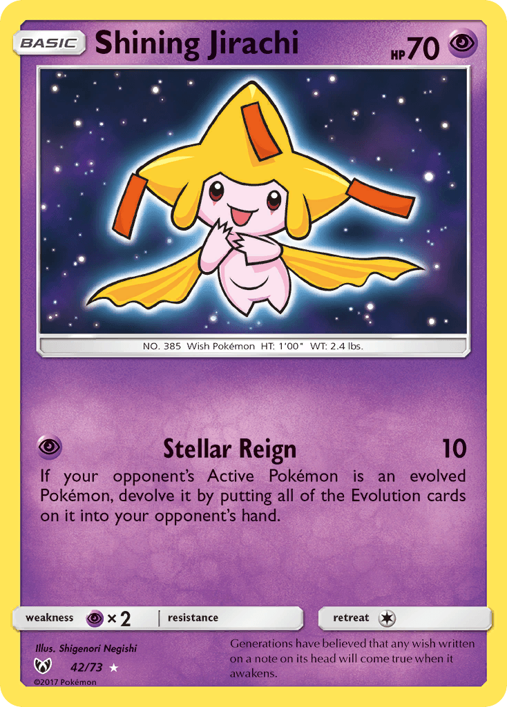 Shining Jirachi — Rare Shining