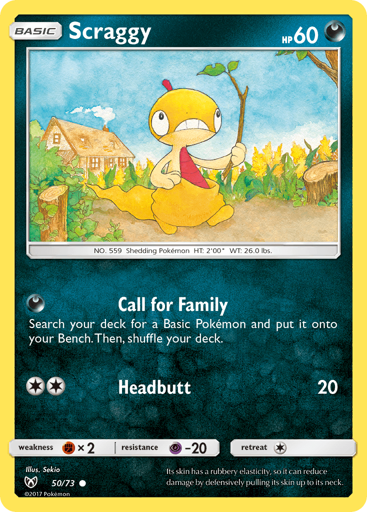 Scraggy Pokémon card