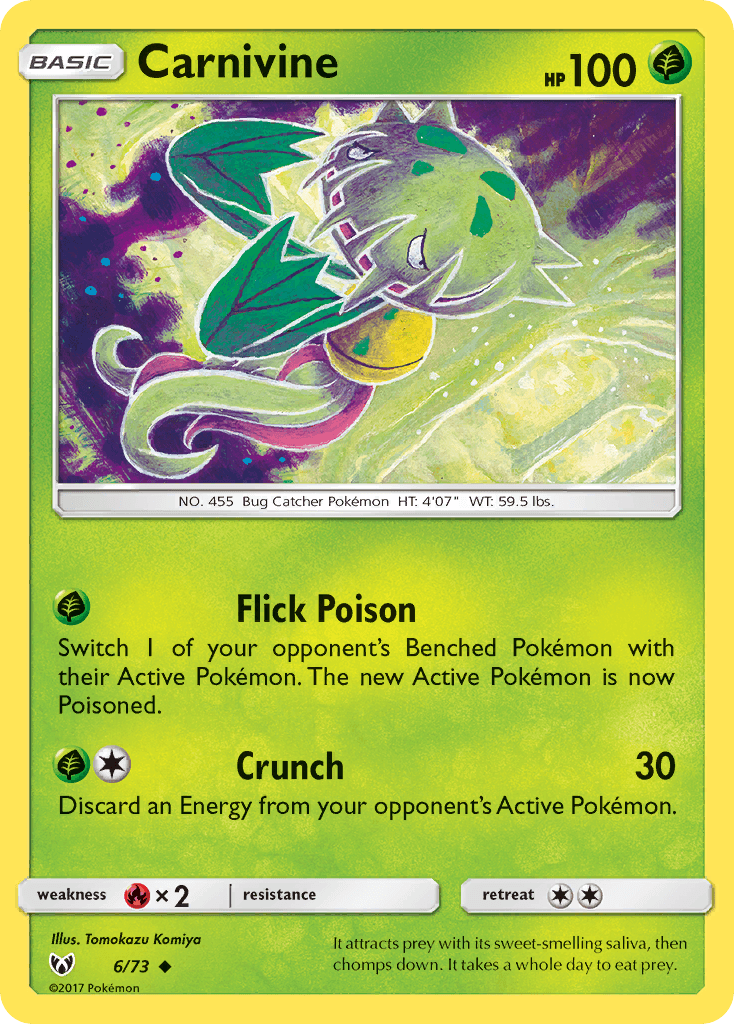 Carnivine Pokémon card