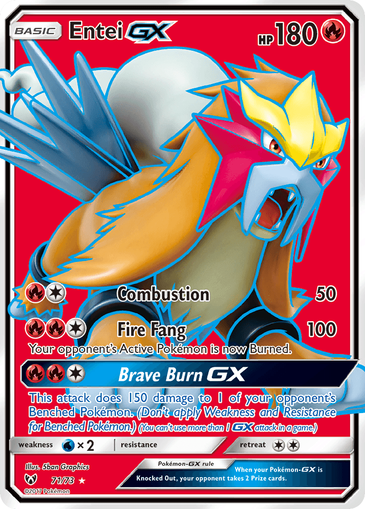 Entei-GX Pokémon card