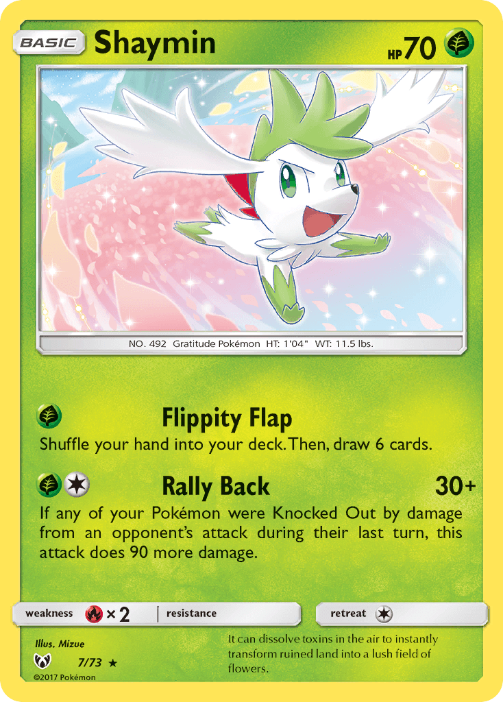 Shaymin Pokémon card