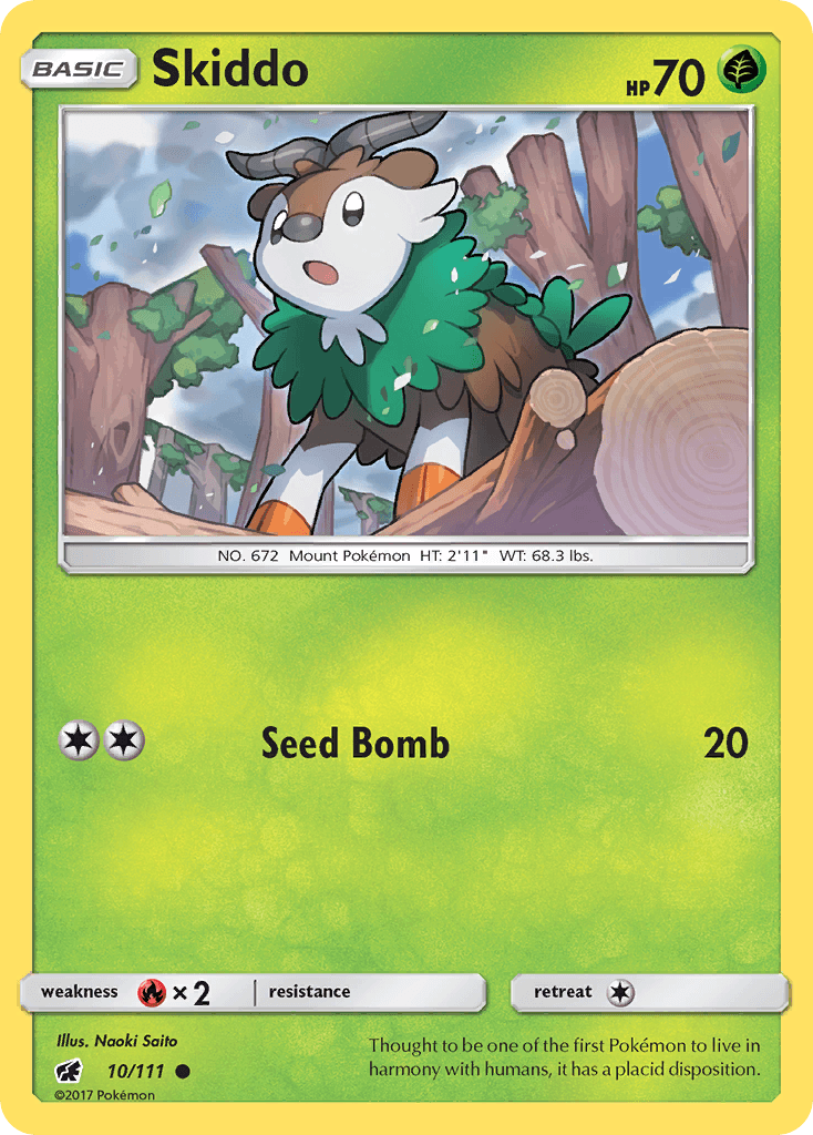 Skiddo Pokémon card