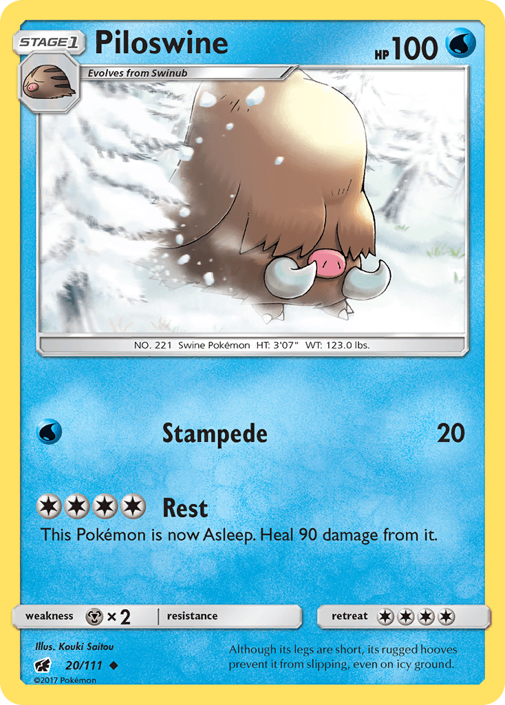 Piloswine Pokémon card