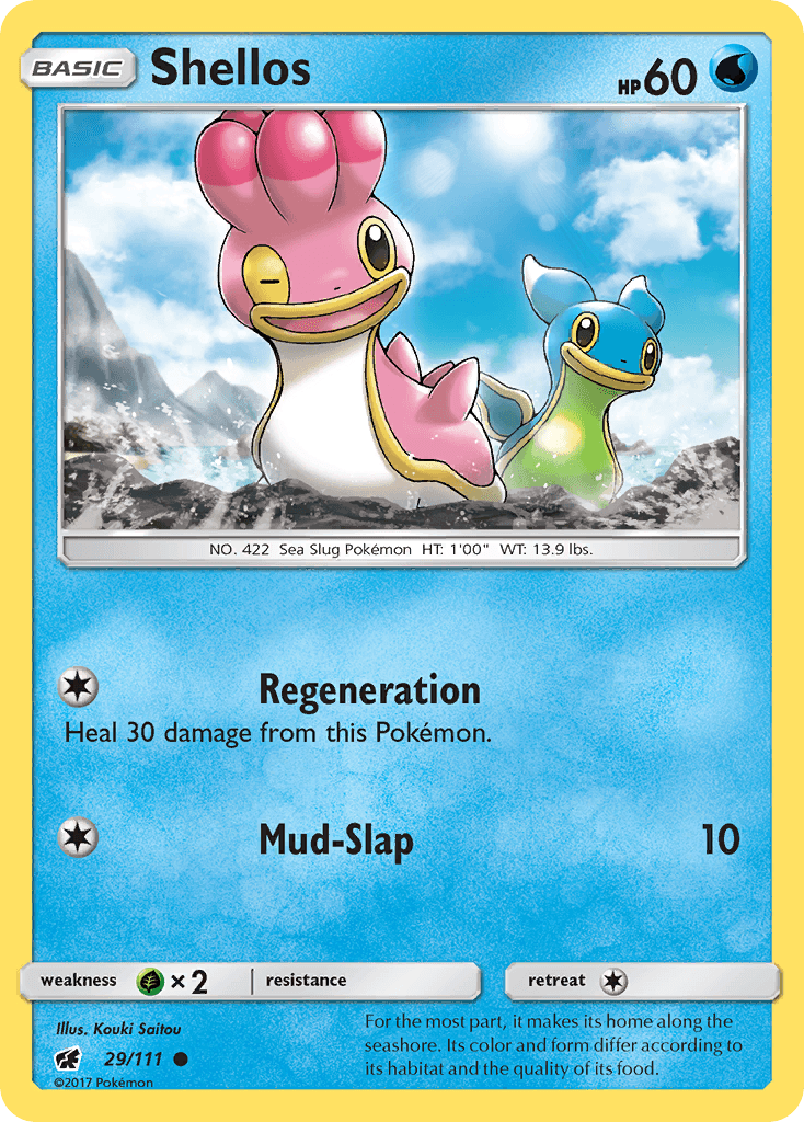 Shellos Pokémon card