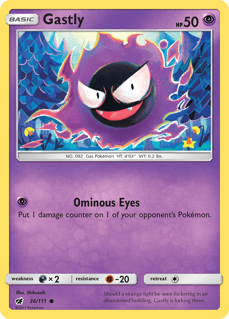 Gastly Pokémon card