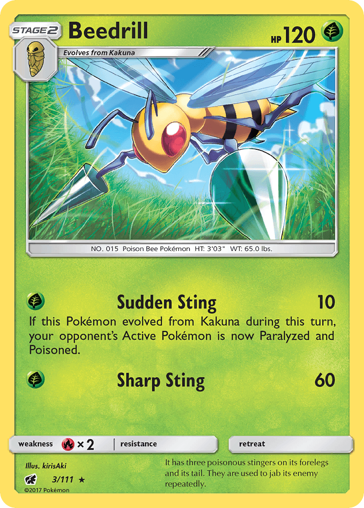 Beedrill Pokémon card