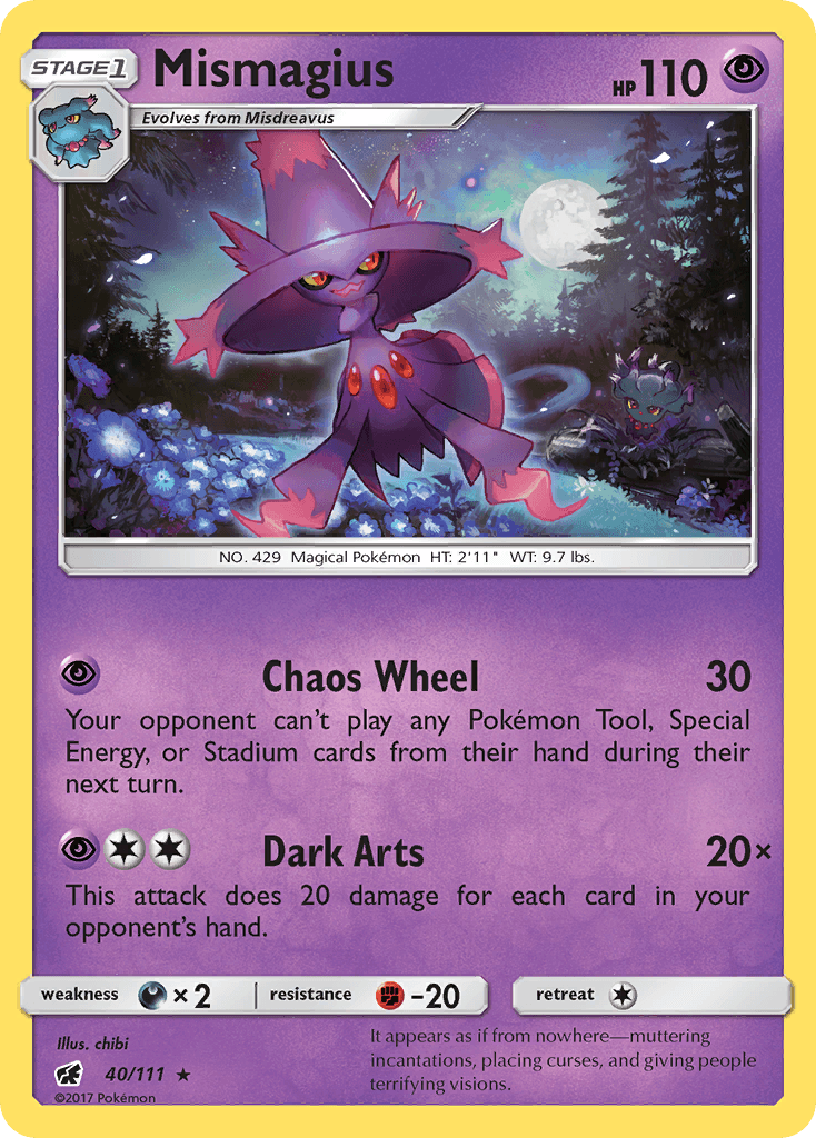 Mismagius Pokémon card