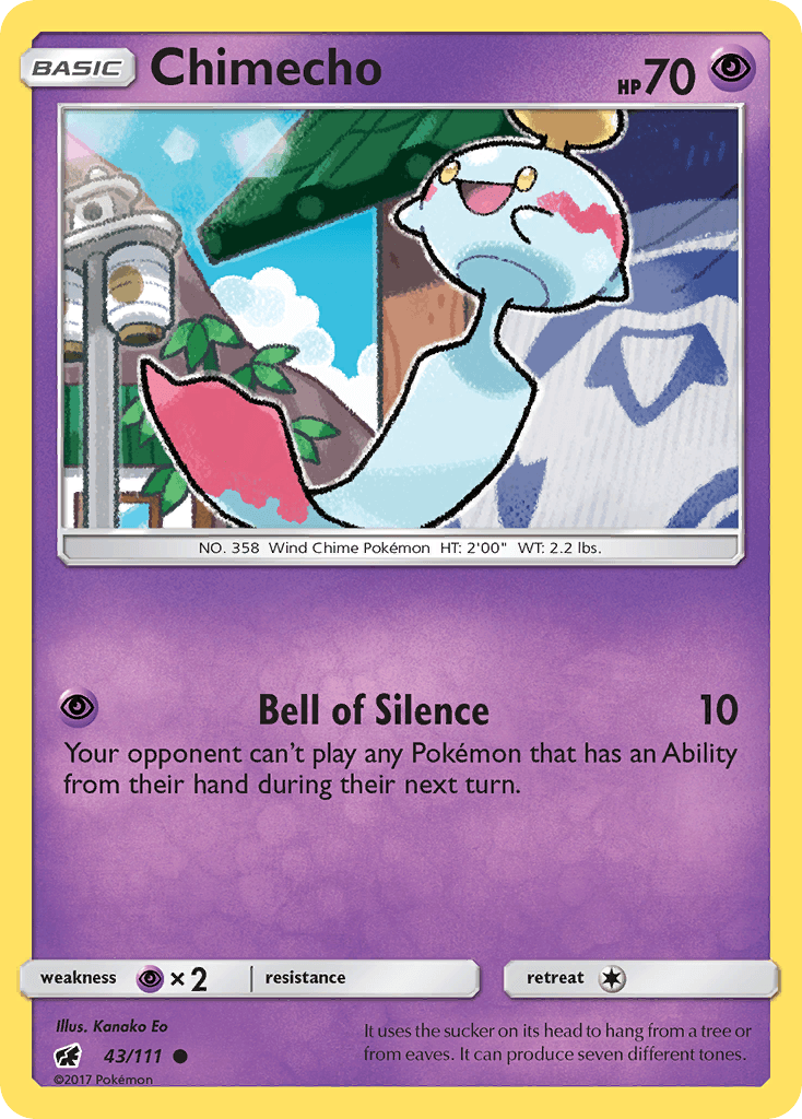 Chimecho Pokémon card