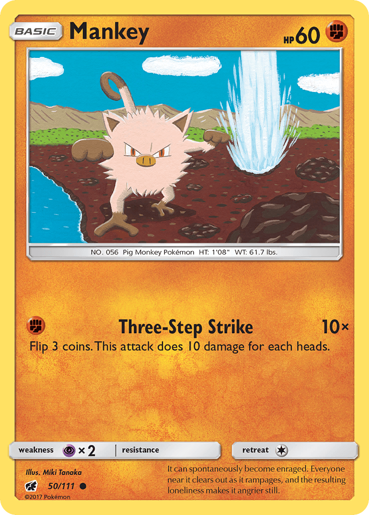 Mankey Pokémon card