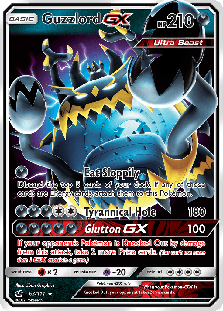 Guzzlord-GX Pokémon card