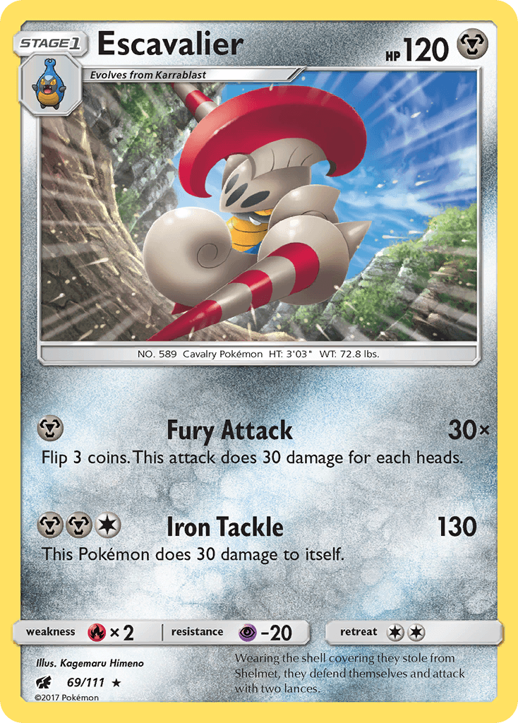 Escavalier Pokémon card