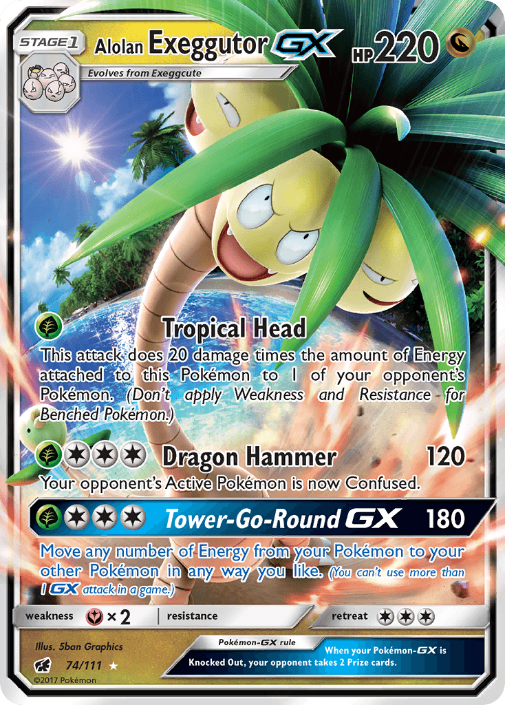 Alolan Exeggutor-GX Pokémon card
