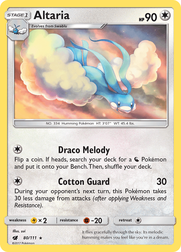 Altaria Pokémon card