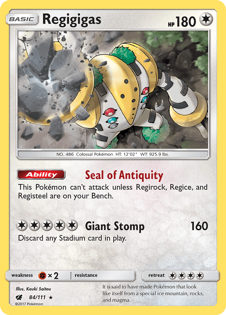 Regigigas Pokémon card