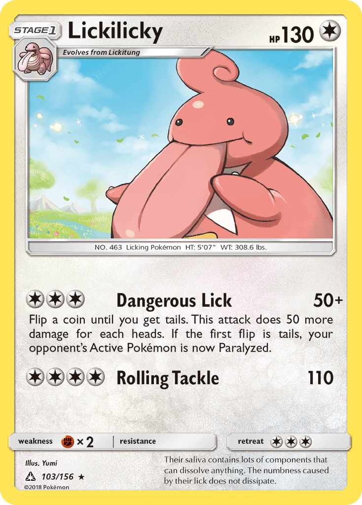 Lickilicky Pokémon card