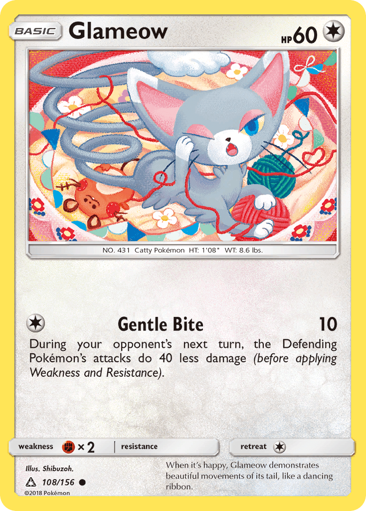 Glameow Pokémon card