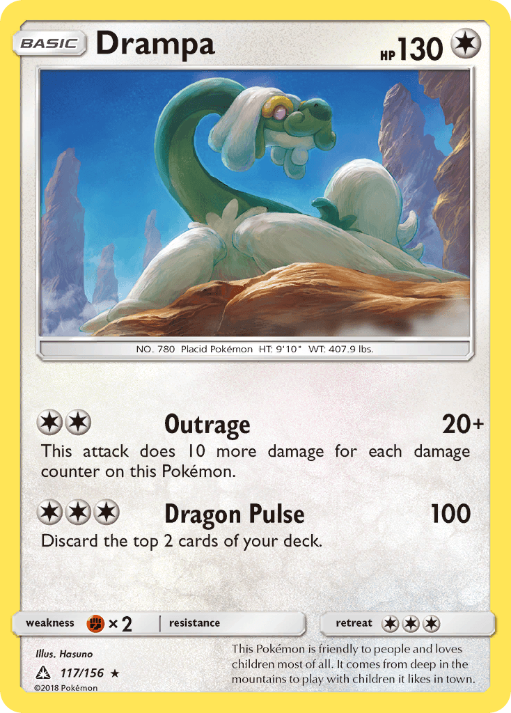 Drampa Pokémon card