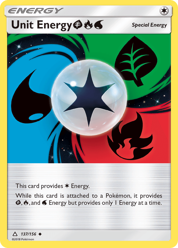 Unit Energy GrassFireWater Pokémon card