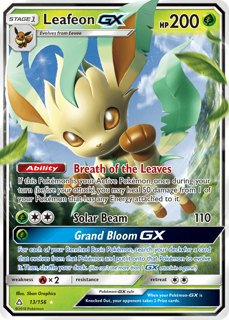 Leafeon-GX Pokémon card