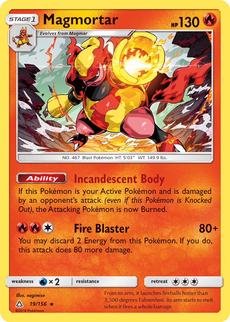 Magmortar Pokémon card