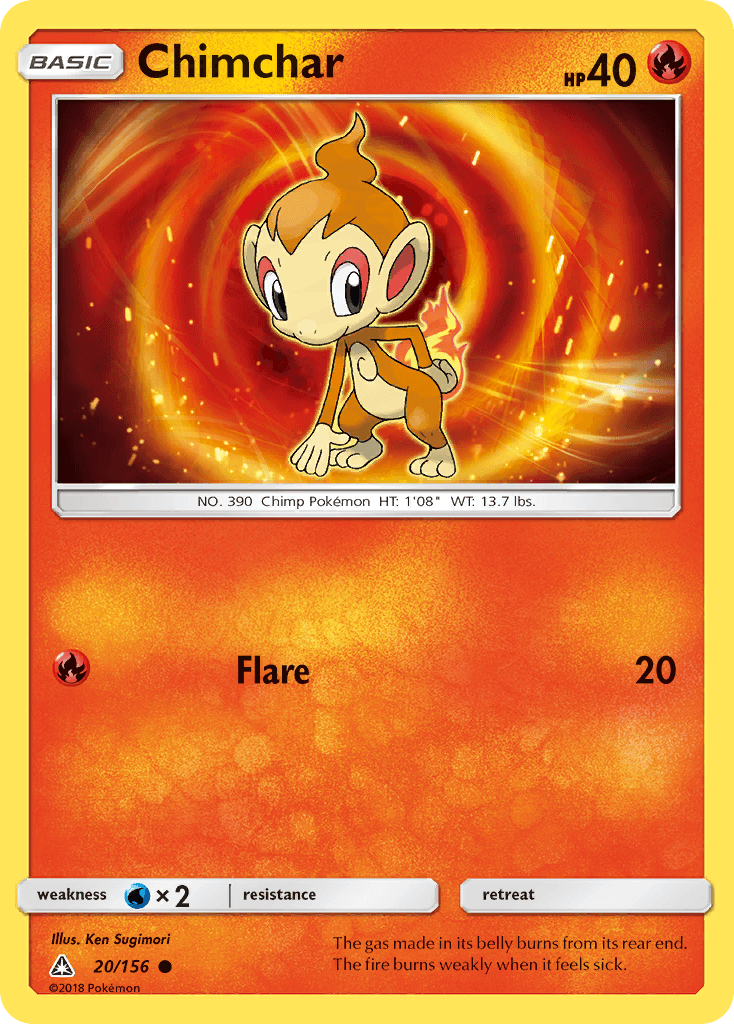 Chimchar Pokémon card
