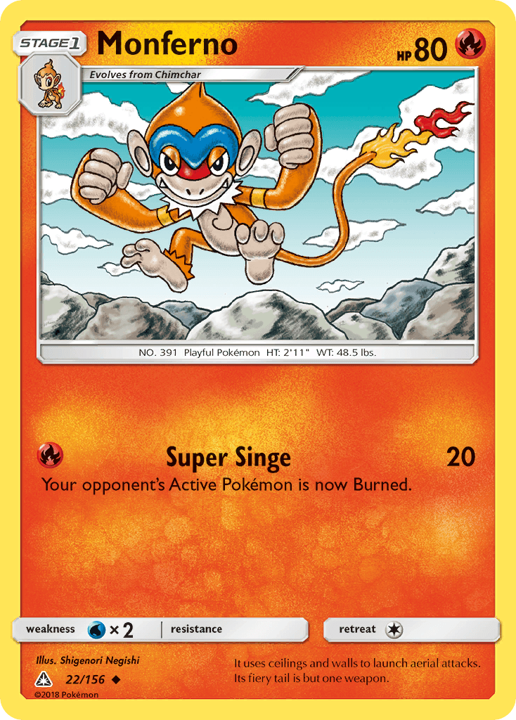 Monferno Pokémon card