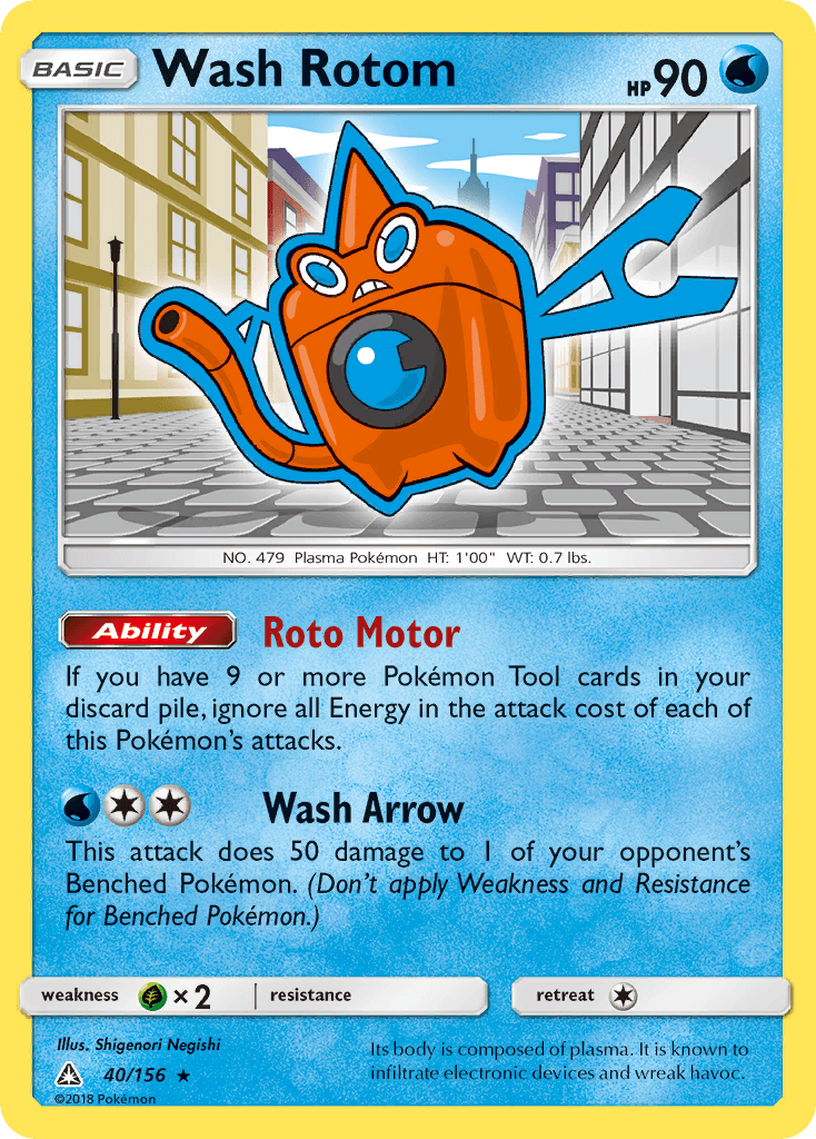 Wash Rotom Pokémon card