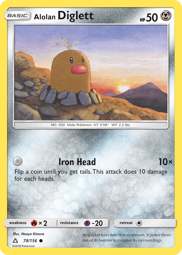 Alolan Diglett Pokémon card