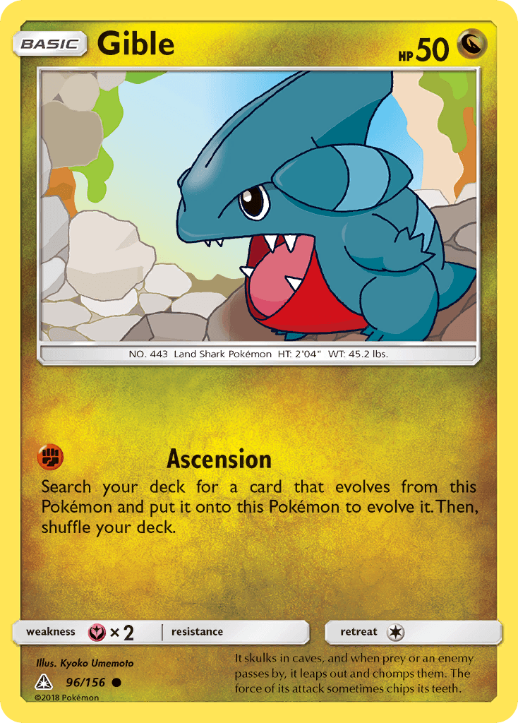 Gible Pokémon card