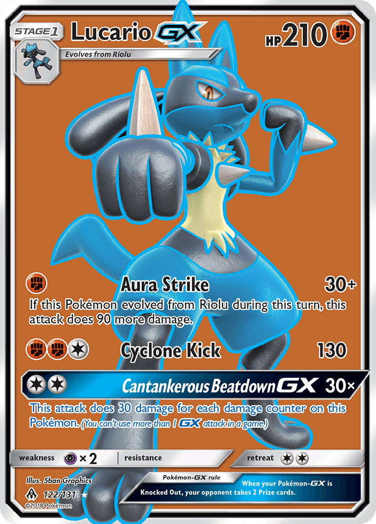 Lucario-GX from Forbidden Light
