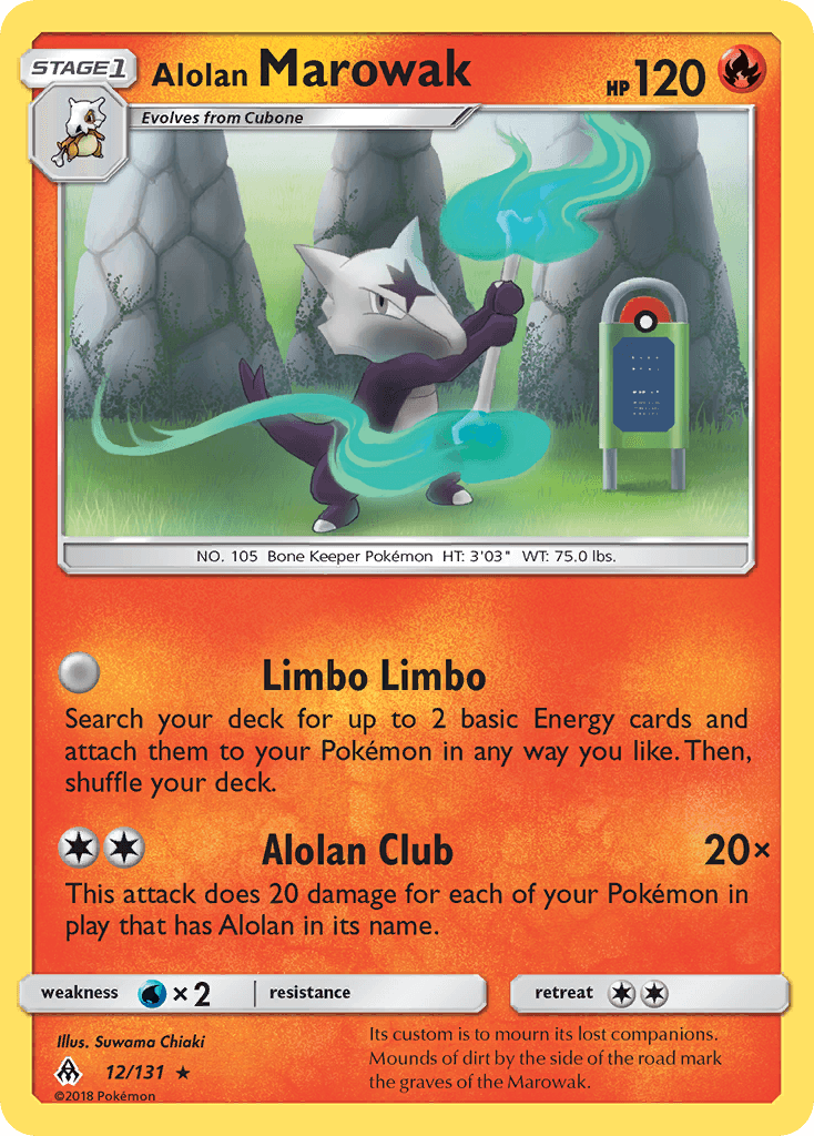 Alolan Marowak Pokémon card