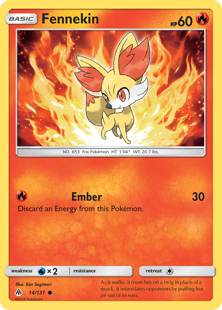 Fennekin Pokémon card