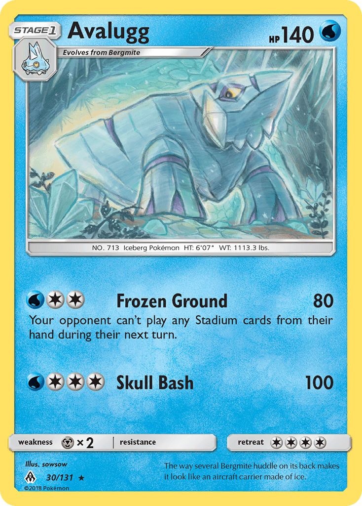 Avalugg Pokémon card