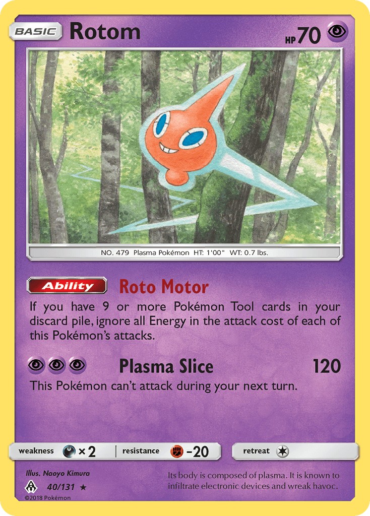 Rotom Pokémon card