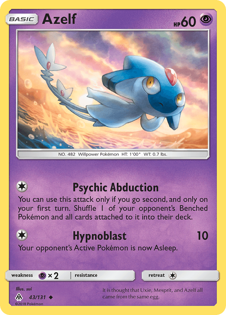 Azelf Pokémon card