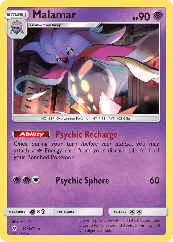 Malamar Pokémon card