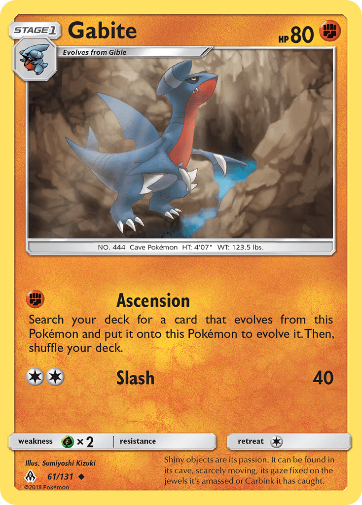 Gabite Pokémon card
